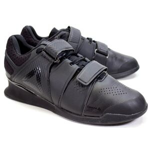 Reebok Legacy Lifter Mens US 7.5 EU 40 Black Weightlifting CrossFit Straps Shoes